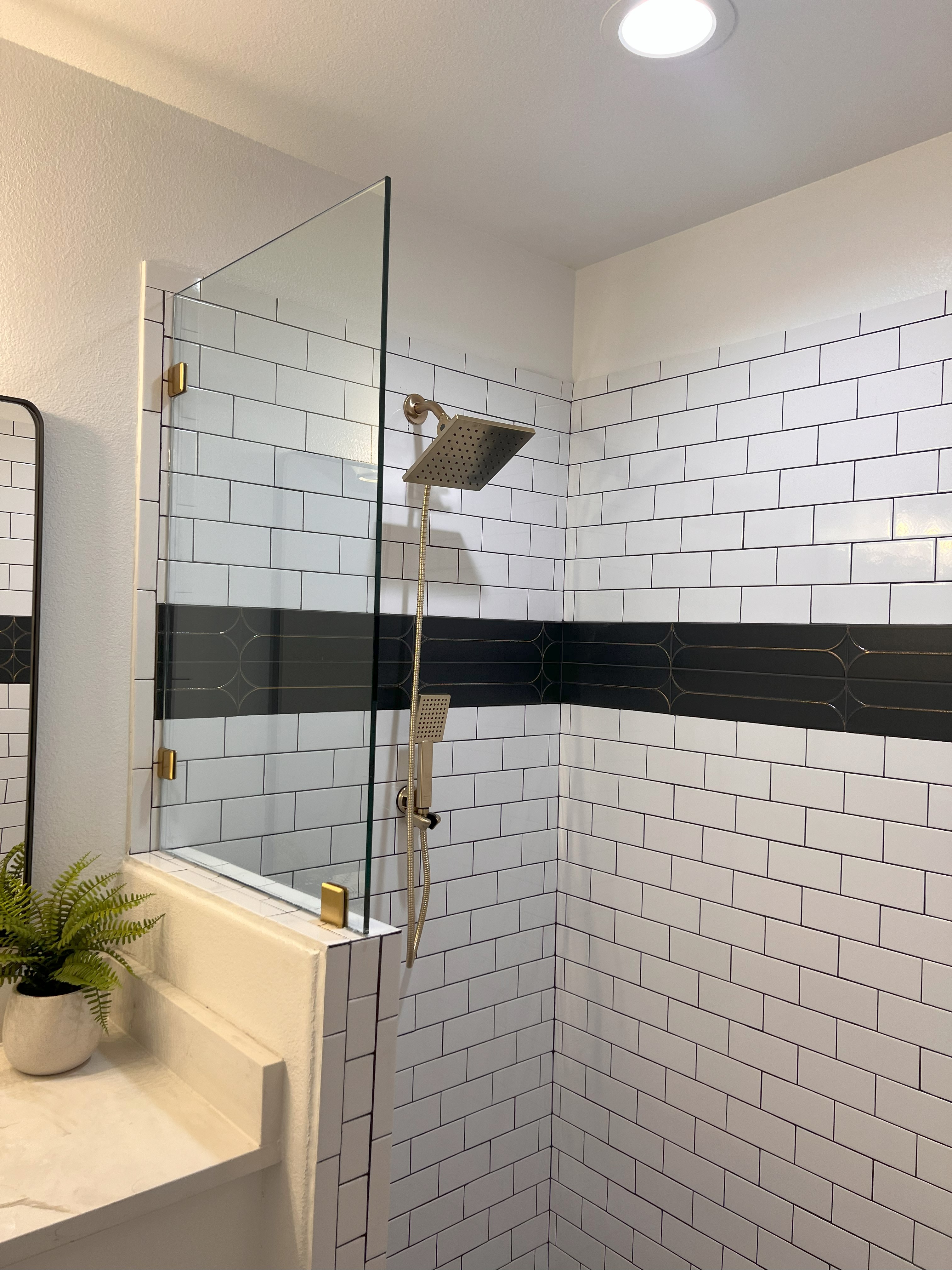 Luxury shower suite vanity